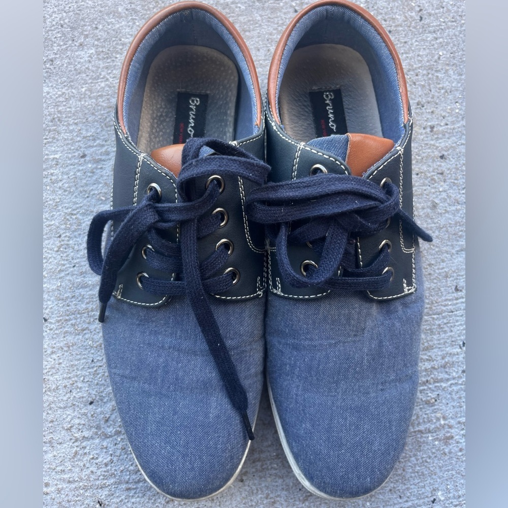 Imperfect men’s oxford inspired denim style shoes Rivera 01 Marc New York size 7